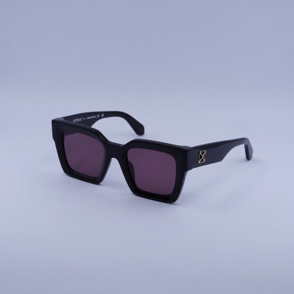 Off-White OERI13I JACKSON 1028 Sunglasses Black Square Frame, Burgundy Lenses - Picture 5 of 10